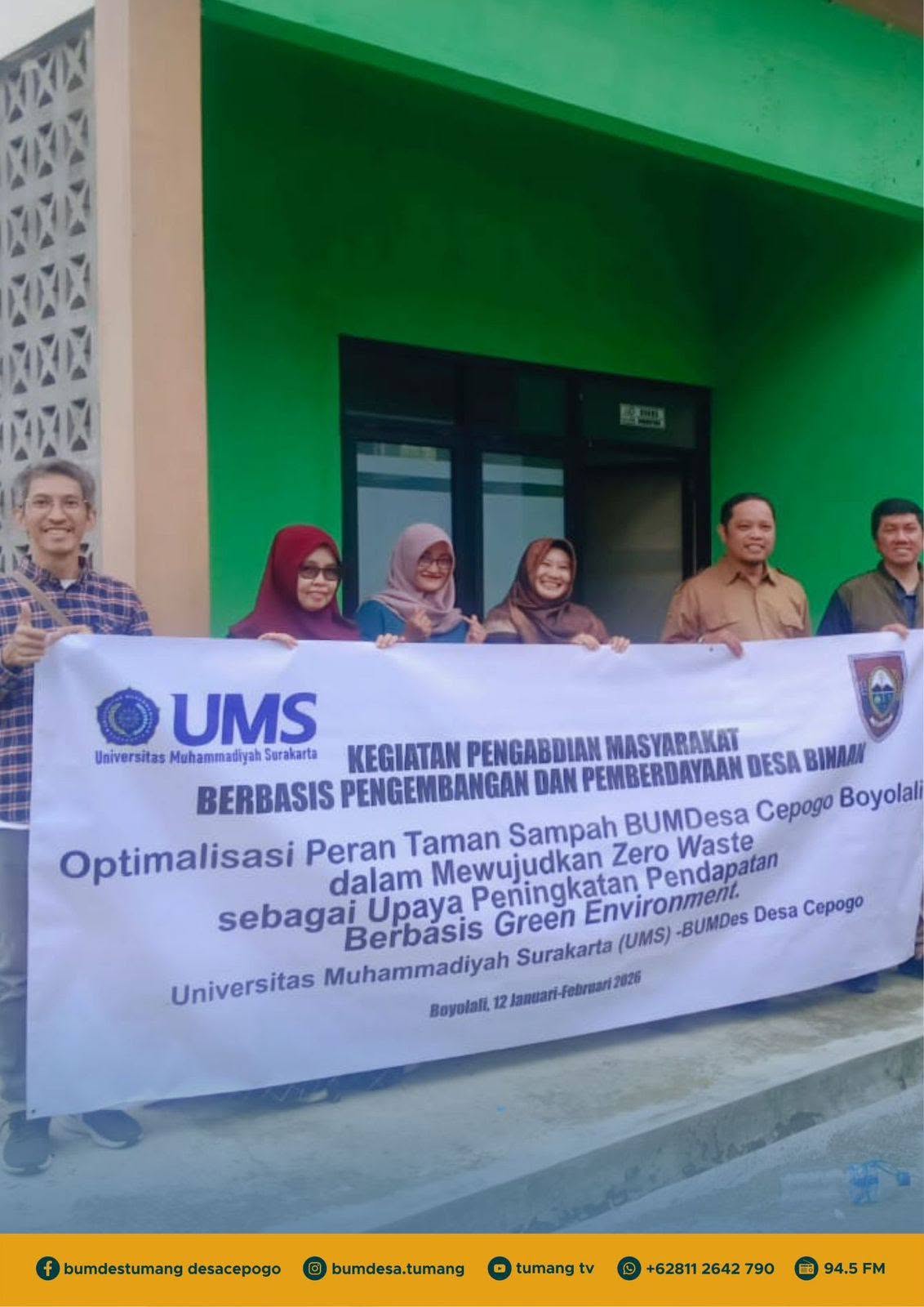 BUMDes Tumang Terima Bantuan Mesin Pembuat Pelet Berbahan Dasar Maggot dari Universitas Muhammadiyah Surakarta